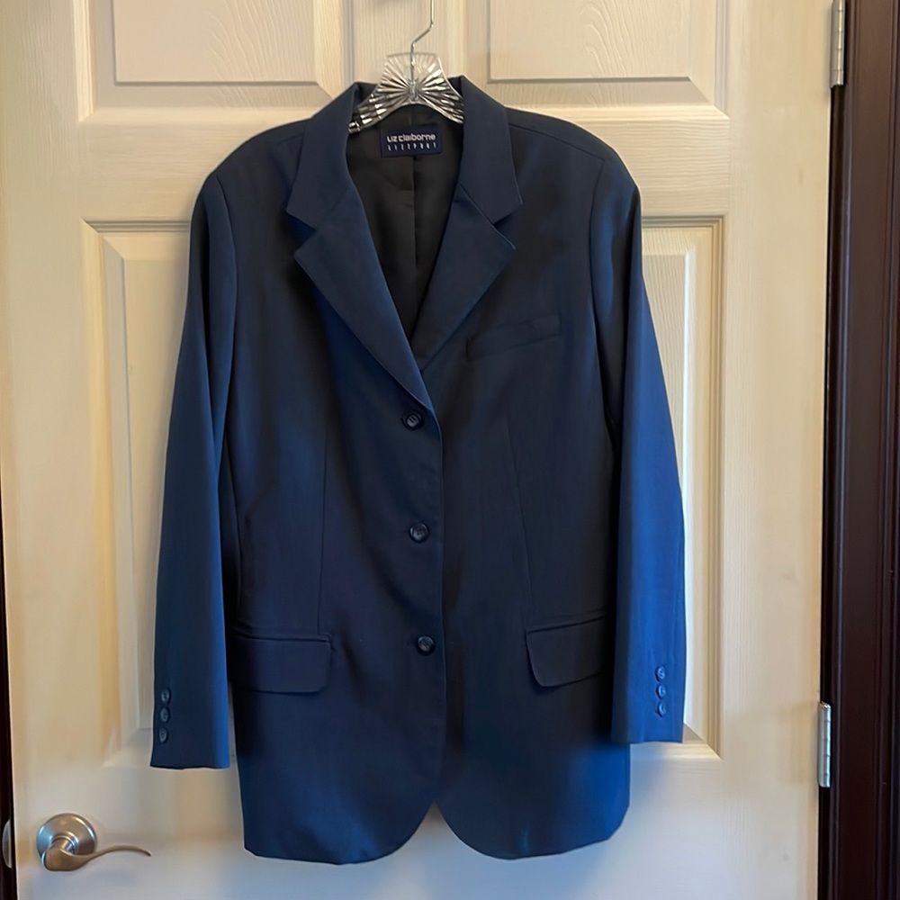 Liz Claiborne LizSport Navy Blazer- size L